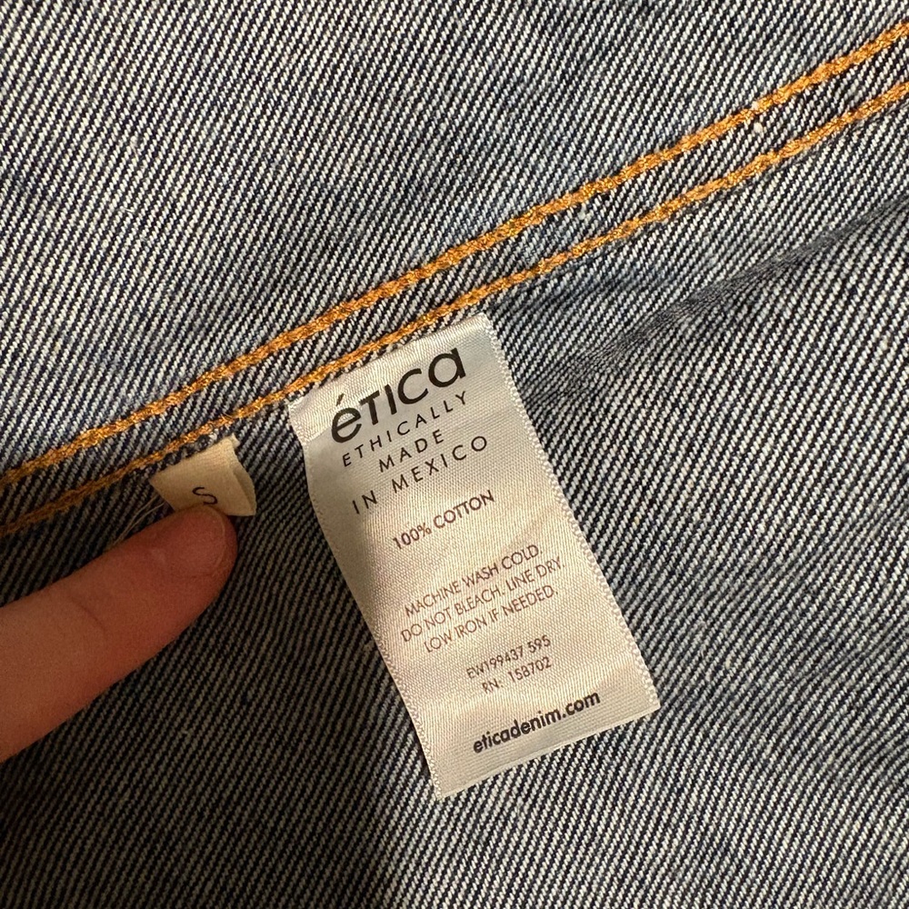 Etica Dark Blue Denim Jacket - Picture 6 of 6